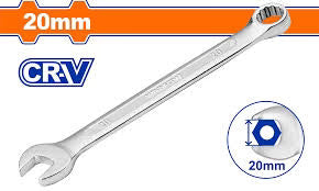 WADFOW 20mm Chrome Vanadium Combination Spanner Polished Metric Wrench WSA1120 Wadfow
